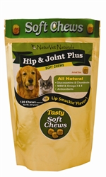 NaturVet Hip & Joint Plus Soft Chew, 120 Chews