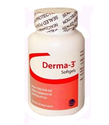 Derma-3 Softgels For Cats and Small Breeds, 60 Capsules