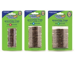 Busy Buddy Gnawhide Rings Refill, Medium