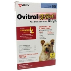 Ovitrol X-Tend Flea & Tick Spot On For Toy Dogs 6-12 lbs, 3 Months