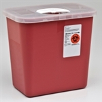 Sharps Container, 2 Gallon With Rotor Opening Lid