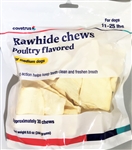 Covetrus Rawhide Chews Poultry Flavored for 11-25lbs, 30 Count MEDIUM DOGS (YELLOW)