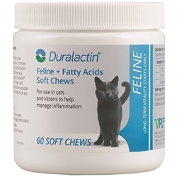 Duralactin Feline + Fatty Acids Soft Chews, 60 Capsules