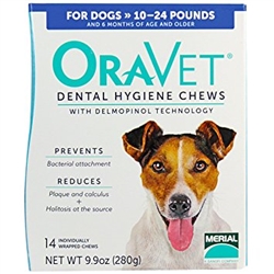 Oravet  Dental Hygiene Chews, 14 Chews