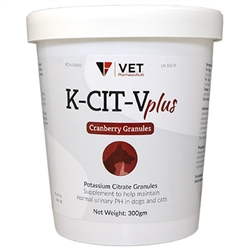 K-CIT-V Plus Cranberry Potassium Citrate Granules For Dogs & Cats, 300 gm