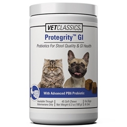 Vet Classics Protegrity GI Probiotic for Dogs & Cats, 45 Soft Chews