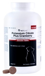 VetOne Potassium Citrate Plus Cranberry, 100 Chewable Tablets