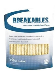 Clenz-a-dent Breakables Dental Rawhide Chews For Small Dogs, 30 Chews