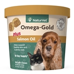 NaturVet Omega-Gold Plus Salmon Oil, 90 Soft Chews