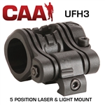 CAA - 5 Position Laser and Light Mount 1"