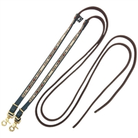 BNavajo Designed Beta Grip Split Reins with Colored Ends for Sale!