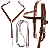 Western Designed Bridle, Reins & Breast Collar Set for Sale!