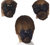 Ovation Show Bow This satin and velvet textured bow features a strong hair clip and net pouch to keep your hair neat and tidy for the show ring. Adding some flair with elegant crystals creating a classic yet modern look.