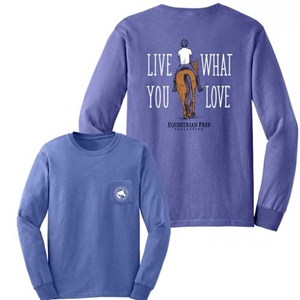 Live What You Love Long Sleeve Pocket T-Shirt - Adult Unisex Sizing For Sale!