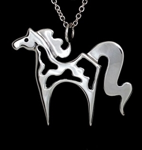JJeni Cloud Paint Horse Design Necklace For Sale!