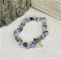 fluorite chip bracelet