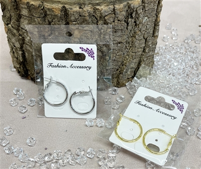 GOLD OR SILVER HOOP EARRINGS