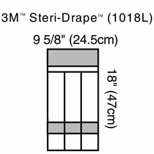 3M STERI-DRAPE Instrument Pouch Holds Long Instruments, 9 5/8" x 18", 3 Compartments. MFID: 1018L