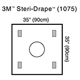 3M STERI-DRAPE Wound Edge Protector, 4 Adhesive Patches, 10/box, 4 box/case. MFID: 1075