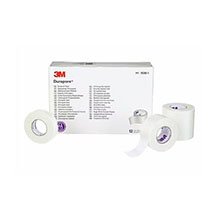 3M DURAPORE Surgical Tape, Single Use, 1" x 1&#189; yds, 100 rl/box, 5 box/case. MFID: 1538S-1