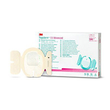 3M TEGADERM IV Advanced Securement Dressing, 3&#189;" x 4&#189;", 100/box, 4 box/case. MFID: 1685