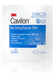 3M Cavilon No Sting Barrier Film, Wipes, 1.0mL, 25/box, 4 box/case. MFID: 3344