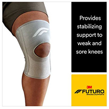 3M FUTURO Comfort Knee with Stabilizers, Medium, 2/pk, 6 pk/cs. MFID: 46164ENR