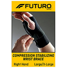 3M FUTURO Compression Stabilizing Wrist Brace, Right Hand, Large/ X-Large, 2/pk, 6 pk/cs. MFID: 48402ENR