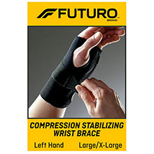 3M FUTURO Compression Stabilizing Wrist Brace, Left Hand, Large/ X-Large, 2/pk, 6 pk/cs. MFID: 48403ENR