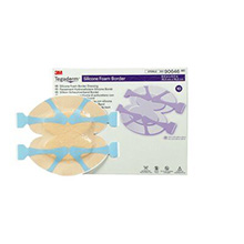 3M TEGADERM Silicone Foam Border Heel & Contour Dressing, 6" x 6", 5/bx, 4 bx/cs. MFID: 90646