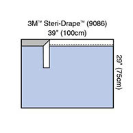 3M STERI-DRAPE Adhesive Towel Drape, 39" x 29", Absorbent Impervious Material, 40/box, 4 box/case. MFID: 9086