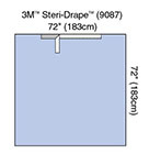 3M STERI-DRAPE Adhesive Drape Sheet, 72" x 72", Absorbent Impervious Material, 25/box, 2 box/case. MFID: 9087
