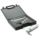 ADC Fiber Optic Laryngoscope Miller Set with 5 blades, 2 handles, and Case. MFID: 4089F