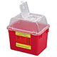 BD Sharps Collector, 8 Qt, Clear Top, Funnel Cap, Red, 24/case. MFID: 305344