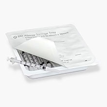 BD Allergist Tray, &#189;mL w/ Perm Attach Needle, 27 G x 3/8", Intradermal Bevel. MFID: 305536