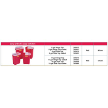 BD Sharps Collector, 17 Gal, Hinged Top, Red, 5/case. MFID: 305610