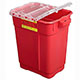 BD Sharps Collector, 9 Gal, Hinged Top, Red, 8/case. MFID: 305615