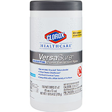 CLOROX Healthcare VersaSure Cleaner Disinfectant Wipes Can, Alcohol Free, 6"x5". MFID: 31758