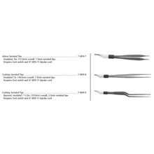 Conmed Bipolar Forceps Electrode, Cushing Serrated Tips, Bayonet Style. MFID: 7-809-9