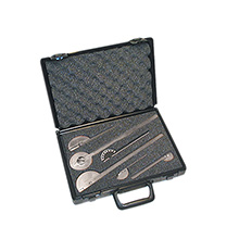 BASELINE 6-Piece Metal Goniometer Set with Case. MFID: 12-1043