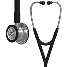 3M Littmann Cardiology IV Stethoscope, Standard Chestpiece, Black Tube, Stainless Stem & Headset. MFID: 6152