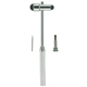 MILTEX BUCK Neurological Hammer 7 3/4" (197mm) with brush & needle (screw into handle), chrome. MFID: 1-220