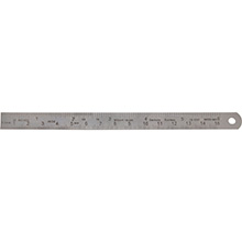 MILTEX Flexible Stainless Steel Ruler 6" (150mm) X 1/2" (13mm), graduate in fractional inches, and mm. MFID: 18-660