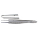 MILTEX CASTROVIEJO Suturing Forceps, 4" (10.2 cm), 1 X 2 teeth 0.6 mm, tying platform. MFID: 18-952