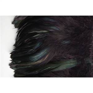 Black Iridescent Coque Fringe close up image