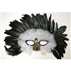 feather mask with peacock feather