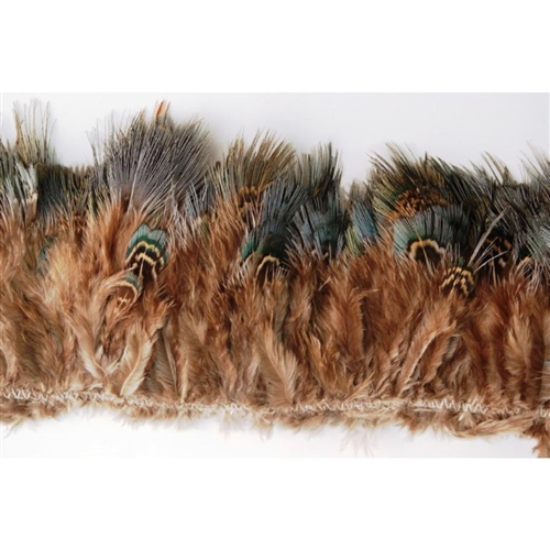 Pheasant Plumage Fringe - Blue/Green Hairy