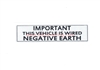Negative Earth Sticker
