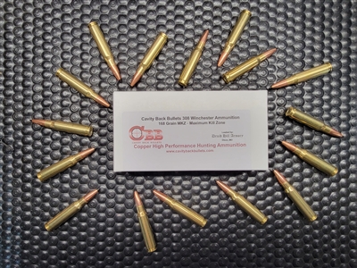 Cavity Back 308 Winchester 168 grain MKZ ammunition