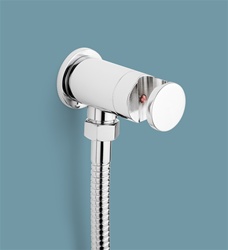 Hand Bidet Holder with on/off valve (chrome metal) , Model HBHO1